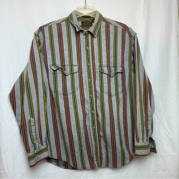 Eddie Bauer Men’s Vintage made in USA McKinley Cloth heavy 100% Cotton Sz. XLg - Picture 2 of 8